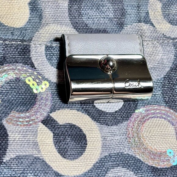 Coach Blue & White Crossbody Bag with Sequins - Picture 5 of 14